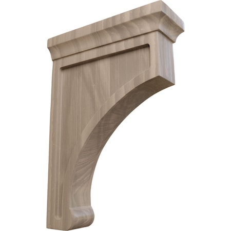 Ekena Millwork 2 1/2"W x 7"D x 10"H Large Gomez Wood Bracket, Walnut BKTW02X07X10GOWA